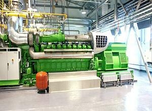 Первая очередь энергокомплекса, включающая в себя пять&nbsp;газопоршневых установок GE Jenbacher JMS 620GS мощностью по 3048 кВт