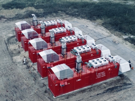 Пять газопоршневых тепловых электростанций контейнерного исполнения